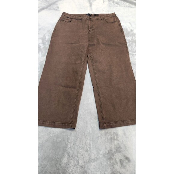 Susan Graver Women's W18P Brown Jeans NWT - Picture 1 of 9